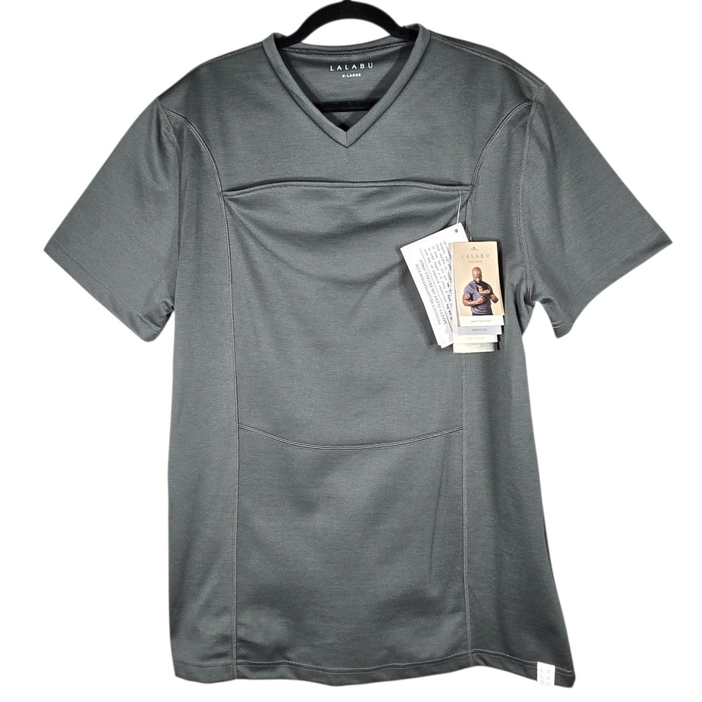 Lalabu Dad Shirt Baby Pouch Tee Babywearing Soothe Shirt XL Gray NWT